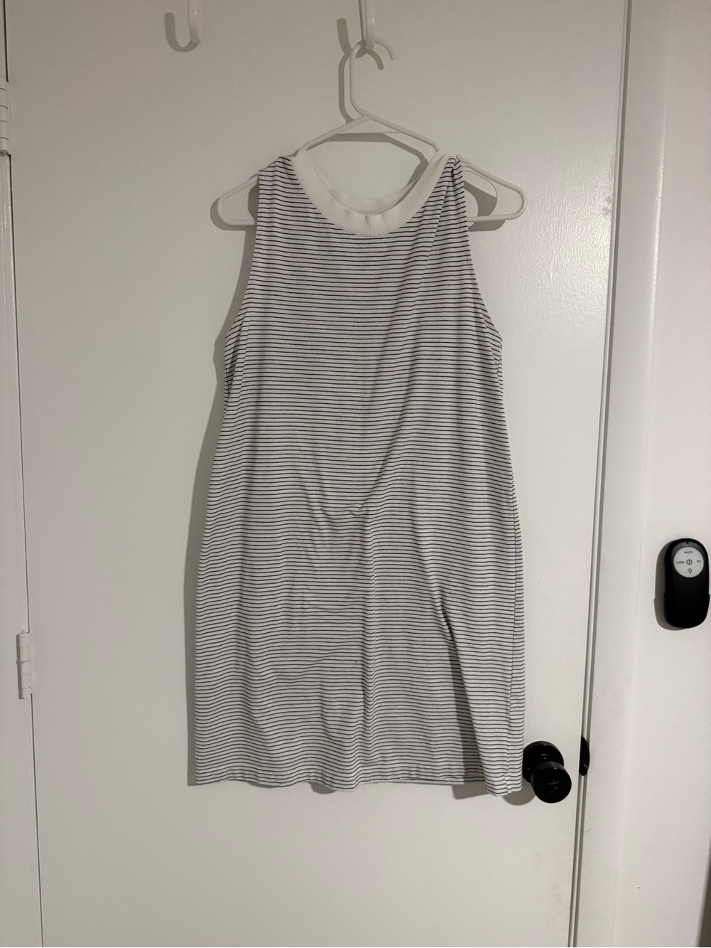 A New Day Navy White Striped Sleeveless Shift Tank Dress Medium